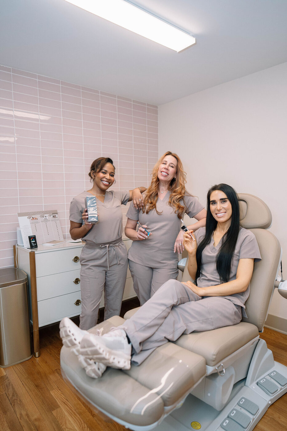 Providers preparing a regenerative treatment in a suite at Aiken Medical Aesthetics in Aiken, SC
